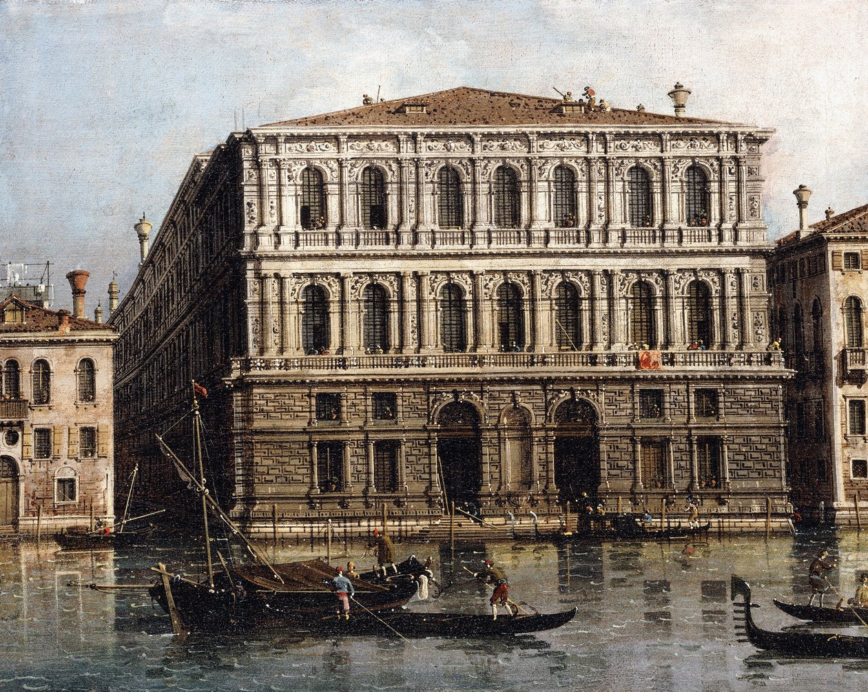 A Palazzo Pesaro a Canal Grande felől, Velence, alkotó: Giovanni Antonio Canal