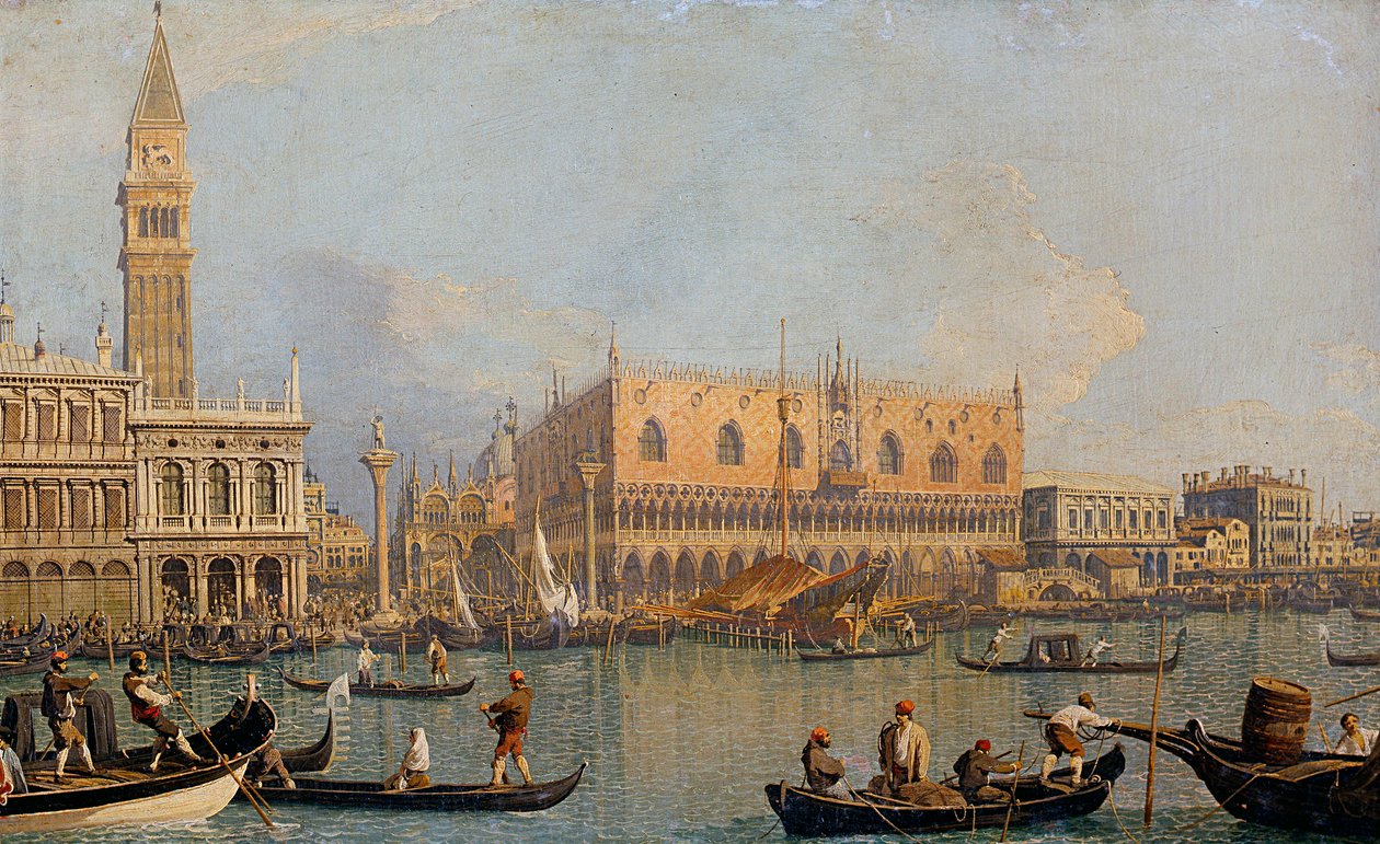 Kilátás a velencei Dózsa-palotára, 1755 előtt alkotó: Giovanni Antonio Canal