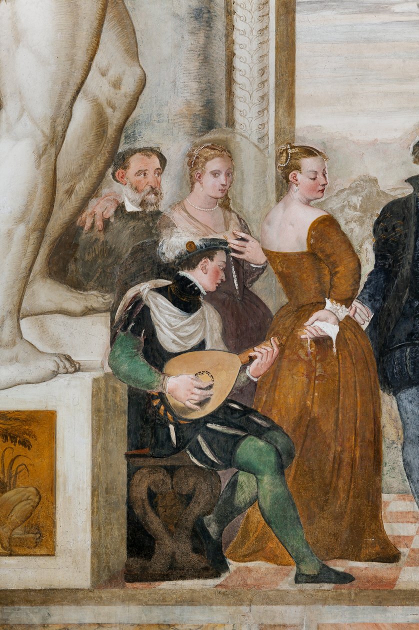 Meghívó a táncba, nagyterem, 1570 körül (freskó) alkotó: Giovanni Antonio Fasolo