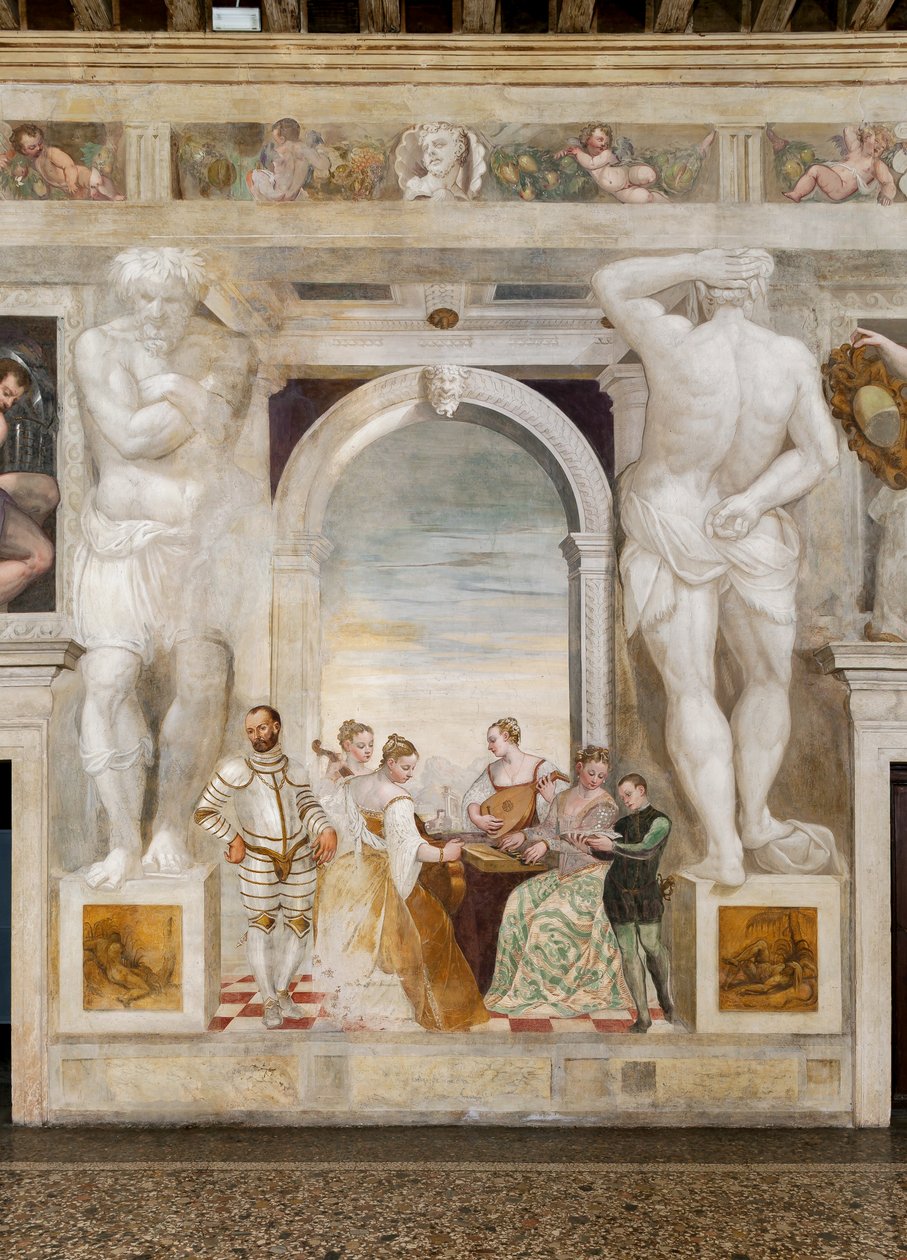 A koncert, nagyterem, 1570 körül (freskó) alkotó: Giovanni Antonio Fasolo