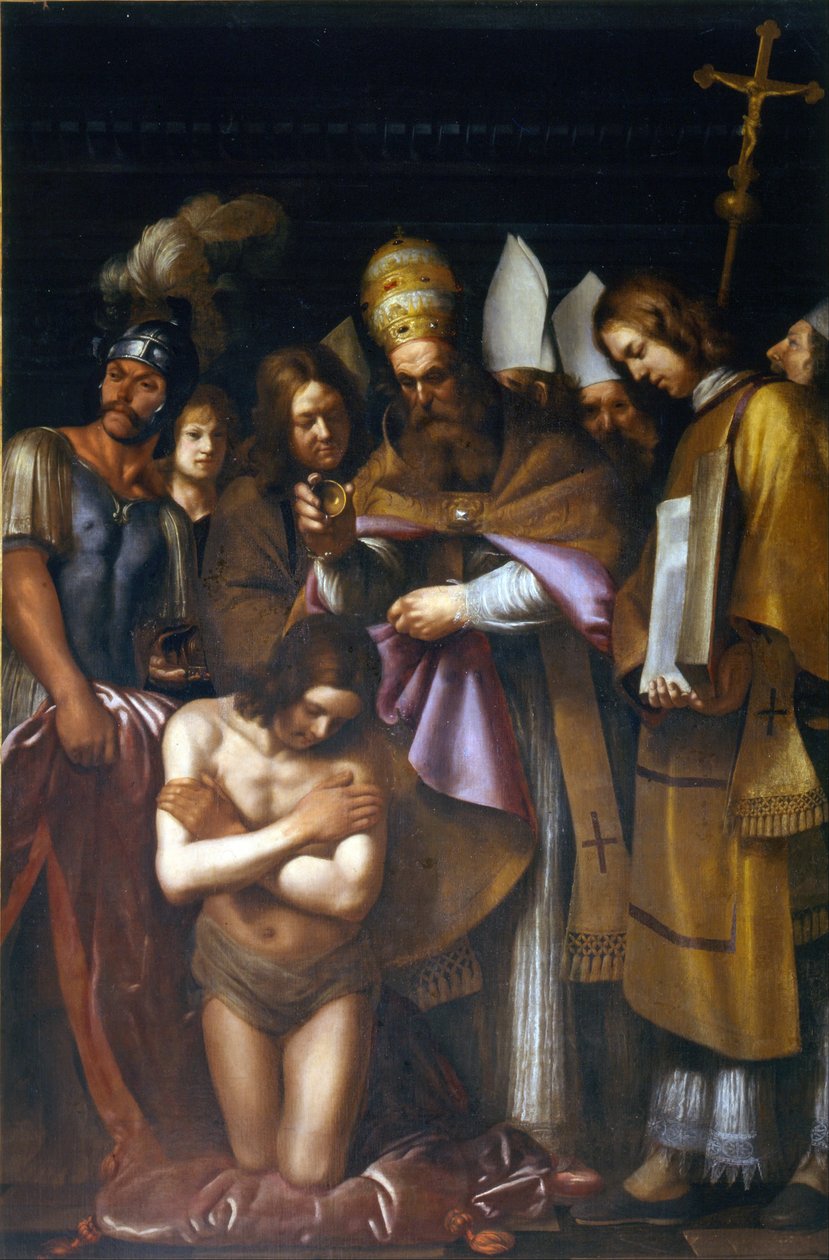 Konstantin keresztsége alkotó: Giovanni Antonio Galli