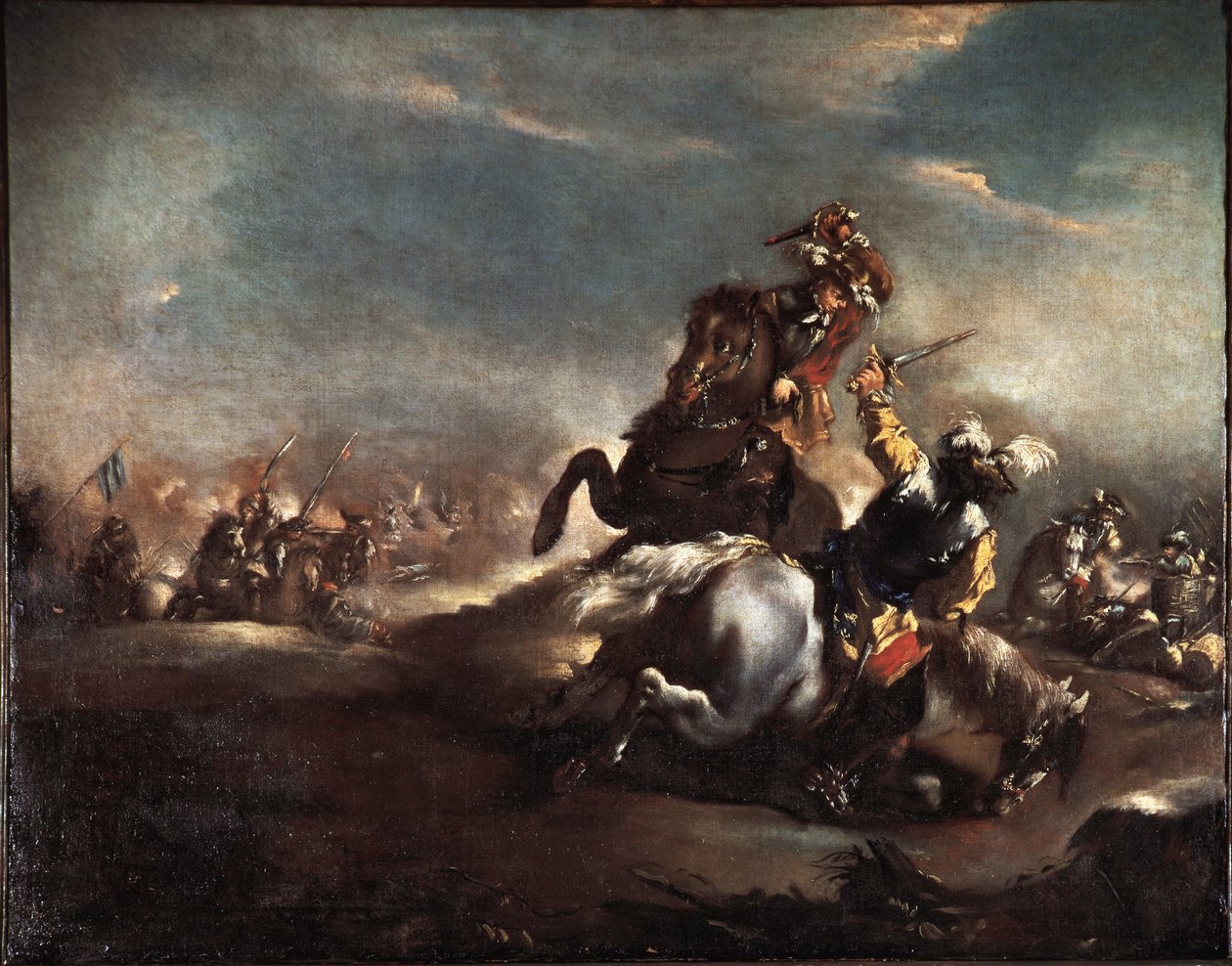 Lovagpárbaj (lovagok harca) Giovanni Antonio Guardi (1699-1760) festménye Velence Museo Correr alkotó: Giovanni Antonio Guardi