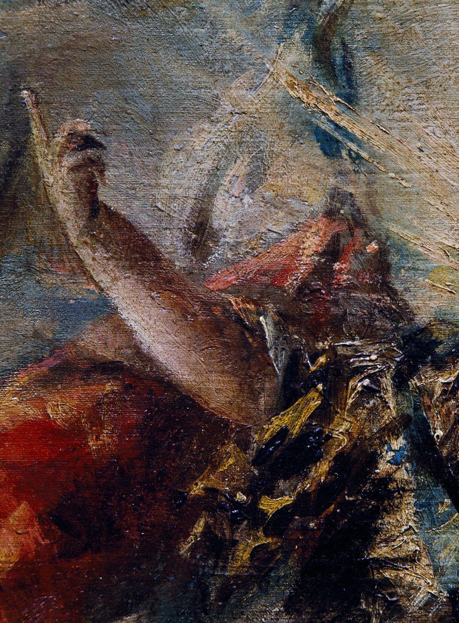 Az angyal karja megáldja Tóbiást, részlet a Tóbiás házasságából, jobb rész alkotó: Giovanni Antonio Guardi
