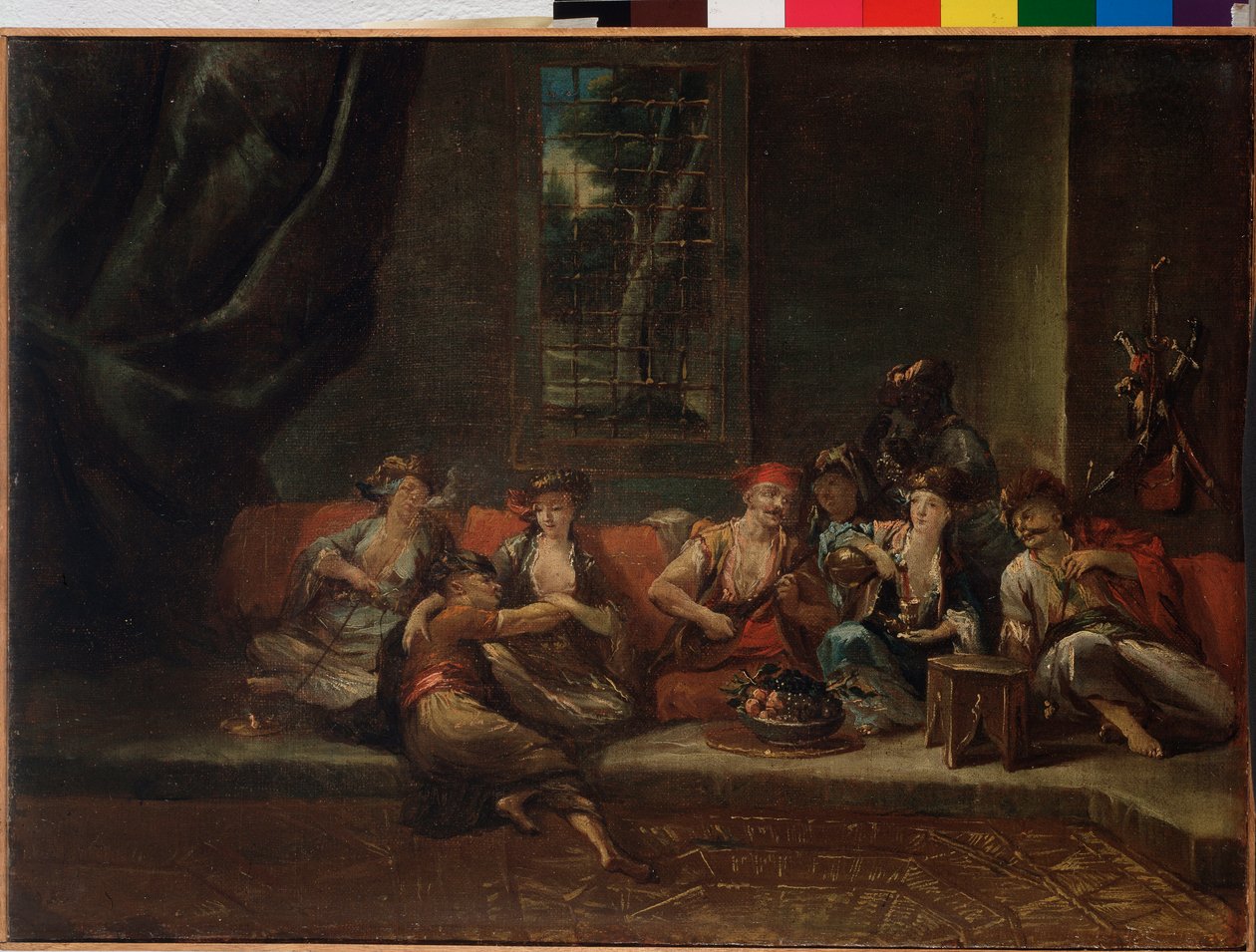 A hárem, török jelenet - olaj, vászon alkotó: Giovanni Antonio Guardi