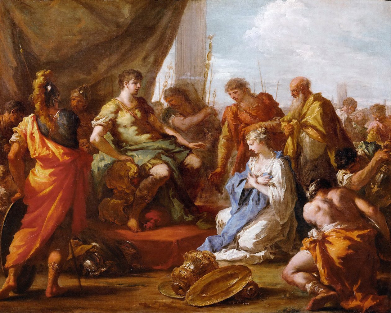 Barokk: Scipio önmegtartóztatása (Publius Cornelius Scipio Africanus, i. e. 235-183 körül) (Pun háború) – Scipio kontinenciája, Pellegrini, Giovanni Antonio (1675-1741), kb. 1718-1719. olajfestmény alkotó: Giovanni Antonio Pellegrini