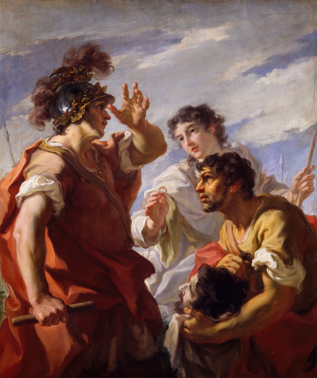 Caesar Alexandria előtt, 1724-25. alkotó: Giovanni Antonio Pellegrini