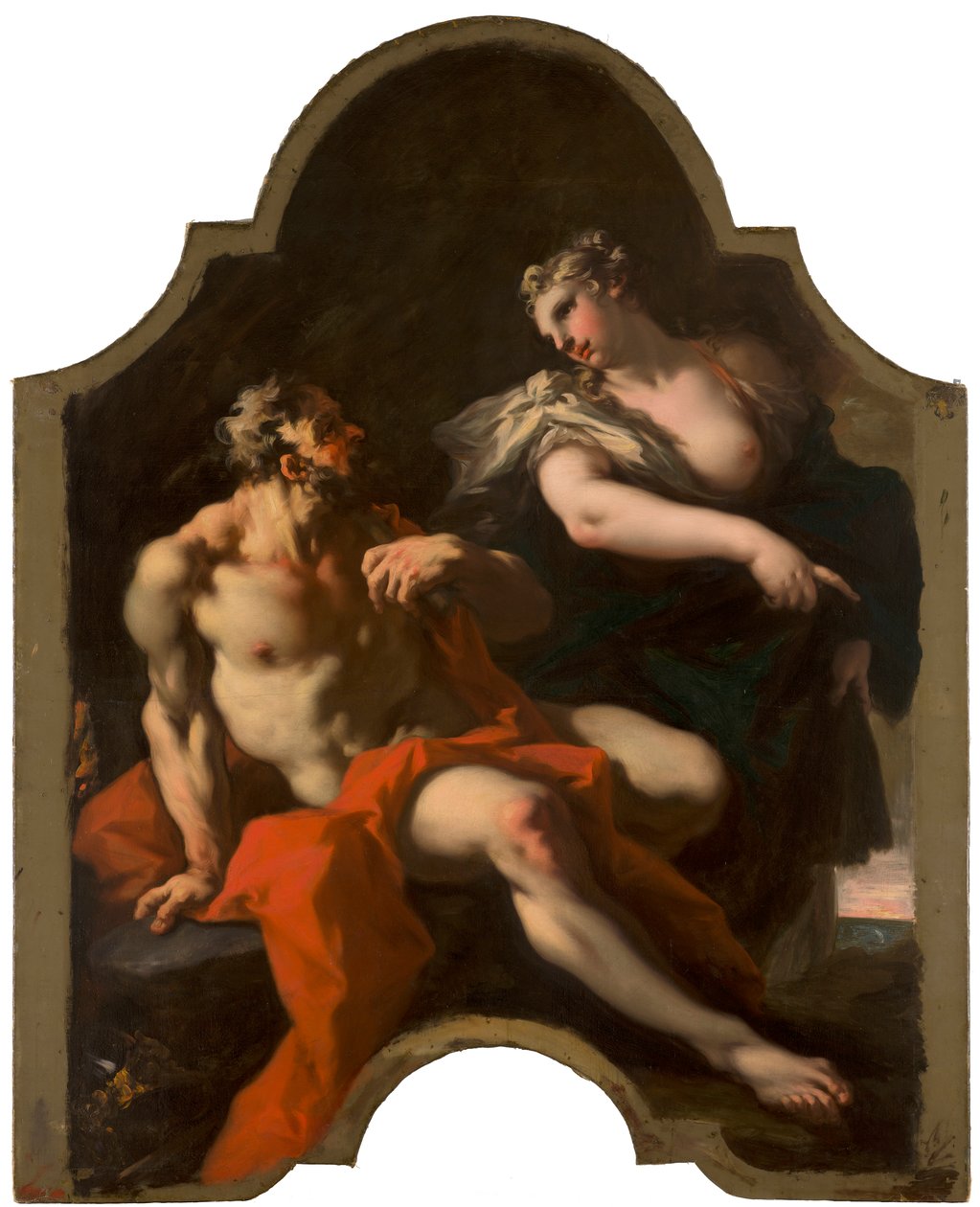Mitológiai vagy allegorikus ábrázolás alkotó: Giovanni Antonio Pellegrini