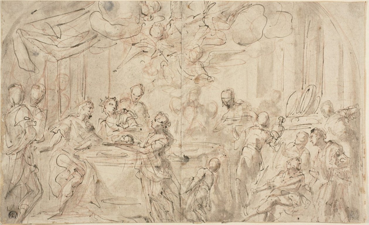 Salome Keresztelő Szent János fejével Heródes előtt alkotó: Giovanni Antonio Pellegrini