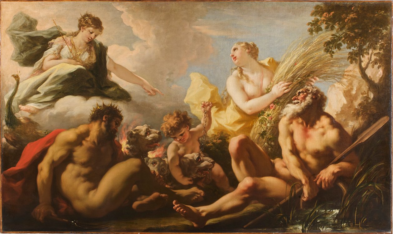 A sörfőzés négy eleme, 1717. alkotó: Giovanni Antonio Pellegrini