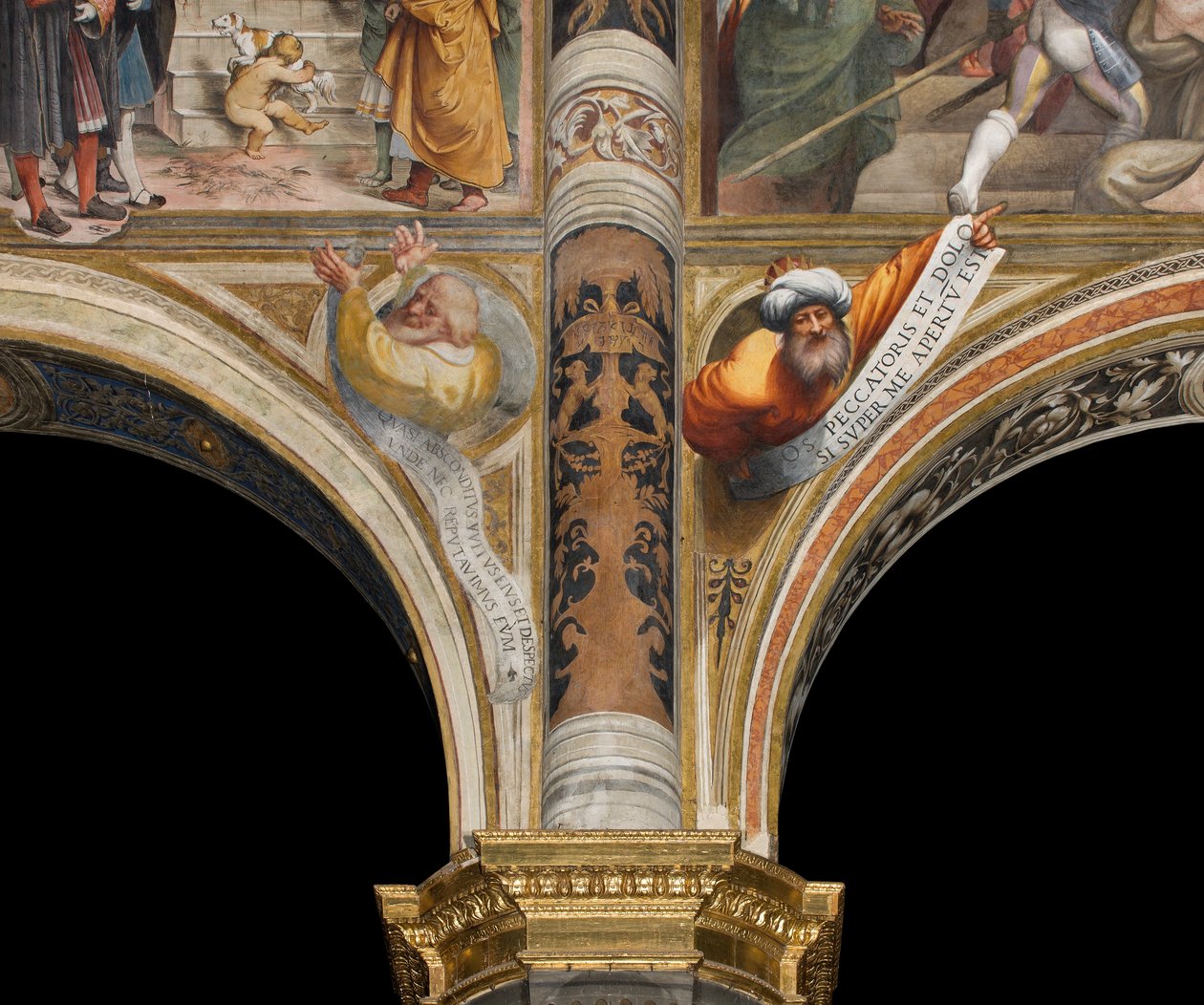 Középhajó, Harmadik és Negyedik déli szárny, IL Pordenone 1520, Mellszobrok prófétákkal alkotó: Giovanni Antonio Pordenone