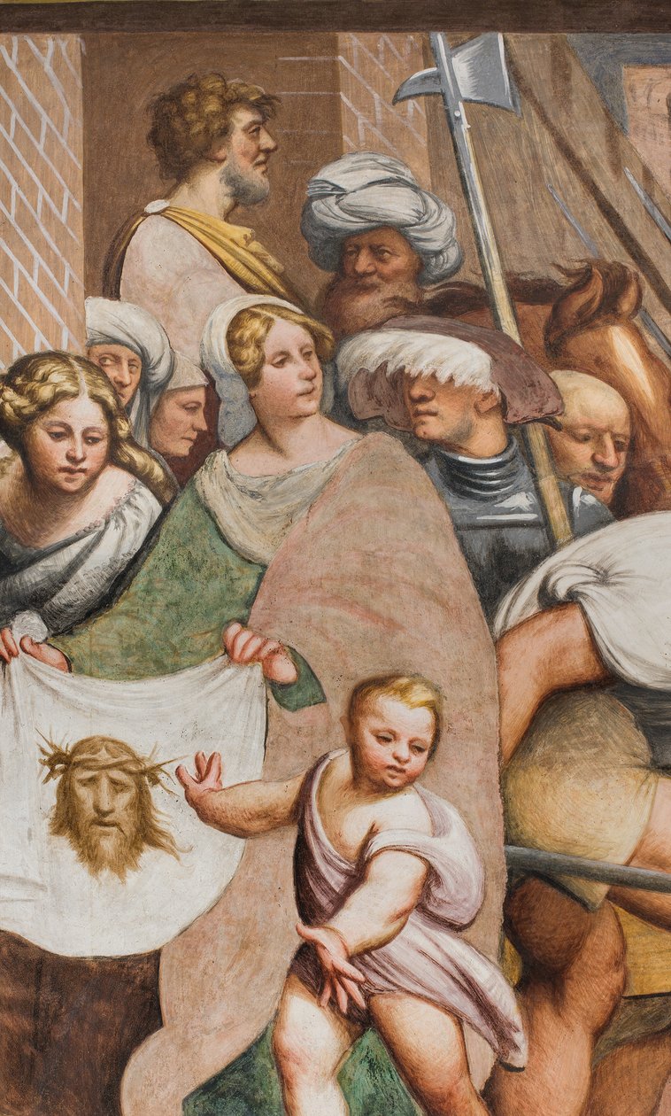 Középső hajó, második déli szakasz, Jézus elesik a kereszt alatt, Il Pordenone alkotó: Giovanni Antonio Pordenone