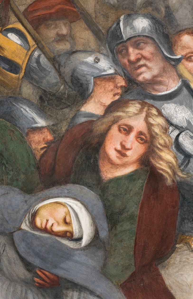 Középső hajó, második déli szakasz, Jézus elesik a kereszt alatt, Il Pordenone alkotó: Giovanni Antonio Pordenone