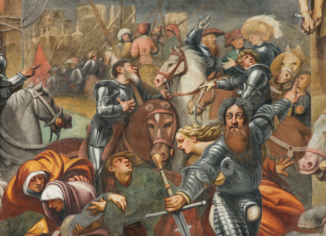 Counterfaccata, IL Pordenone, Keresztre feszítés 1520-21, Részlet alkotó: Giovanni Antonio Pordenone