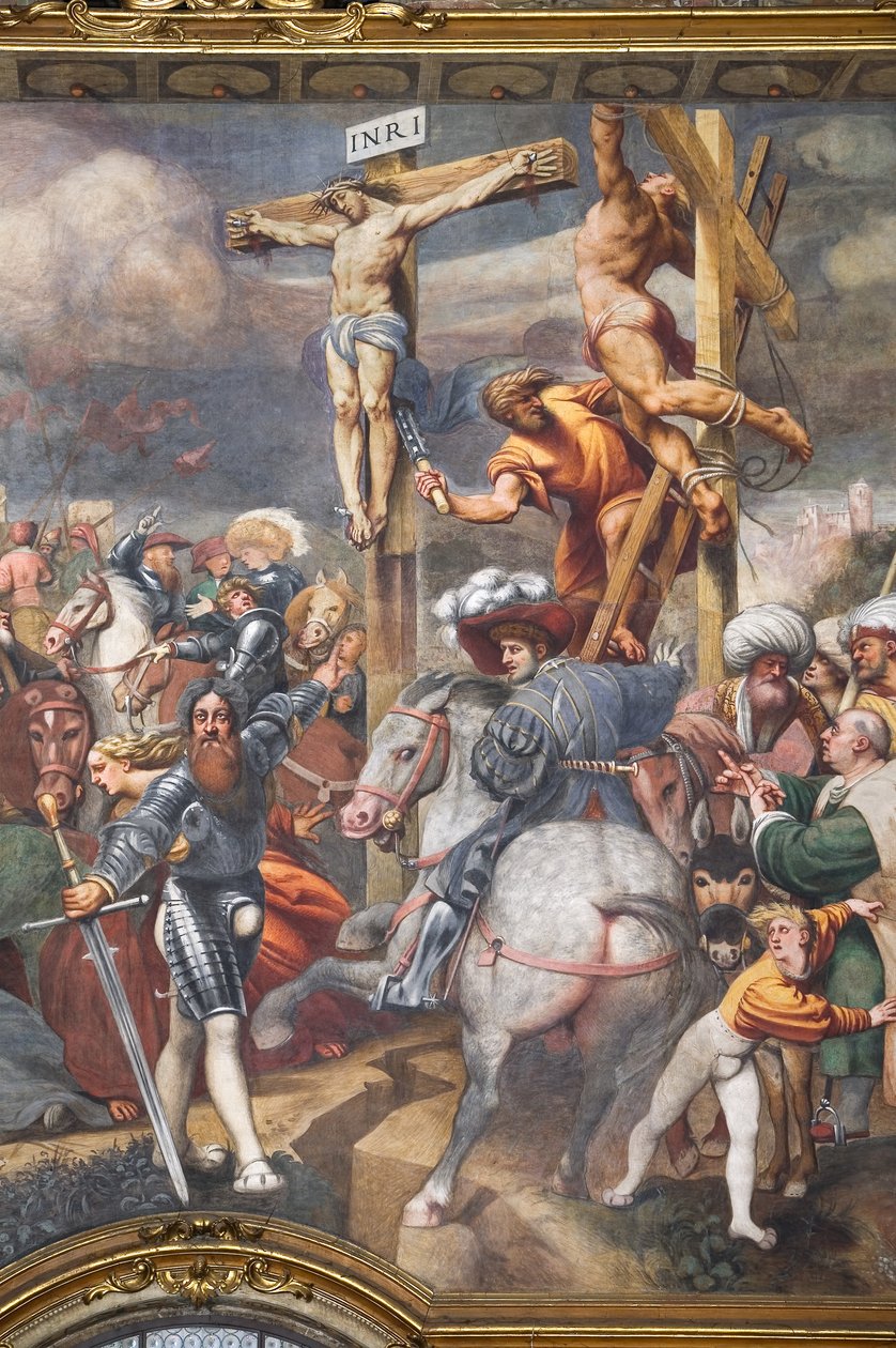 Keresztre feszítés, 2562703 és 2562705 részlet alkotó: Giovanni Antonio Pordenone