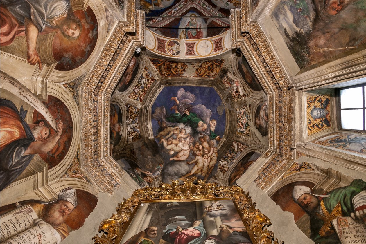 Isten mint Teremtő az angyalok között, 1529 körül alkotó: Giovanni Antonio Pordenone