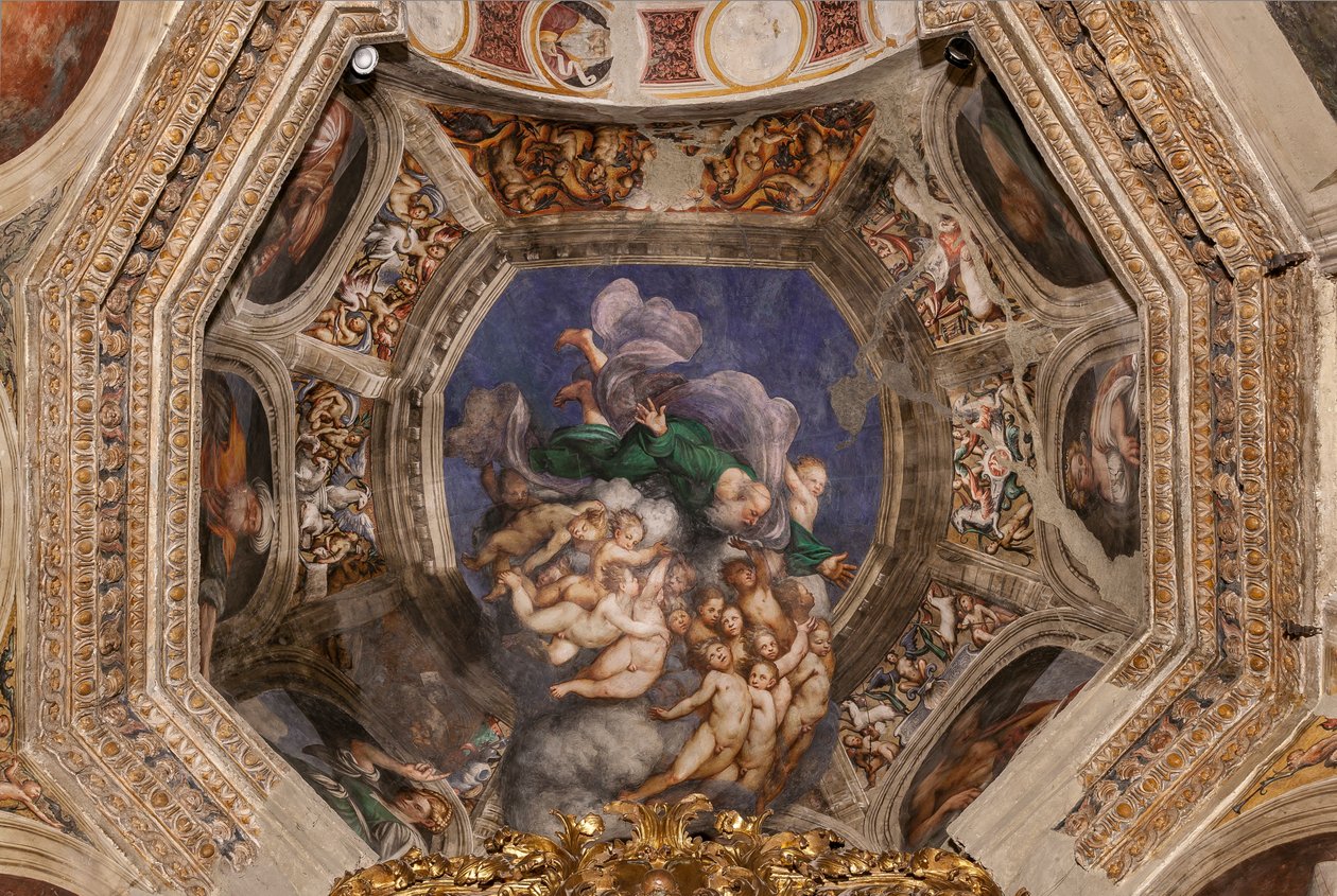 Isten mint Teremtő az angyalok között, 1529 körül alkotó: Giovanni Antonio Pordenone