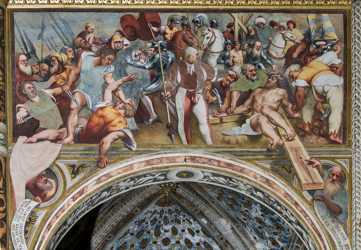 Jézust a keresztre szegezték alkotó: Giovanni Antonio Pordenone