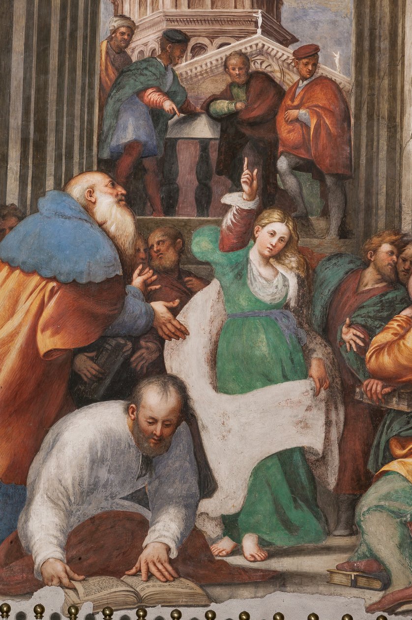 Szent Katalin vitája a filozófusokkal, 1530-32 (freskó) (3601450 részlet) alkotó: Giovanni Antonio Pordenone