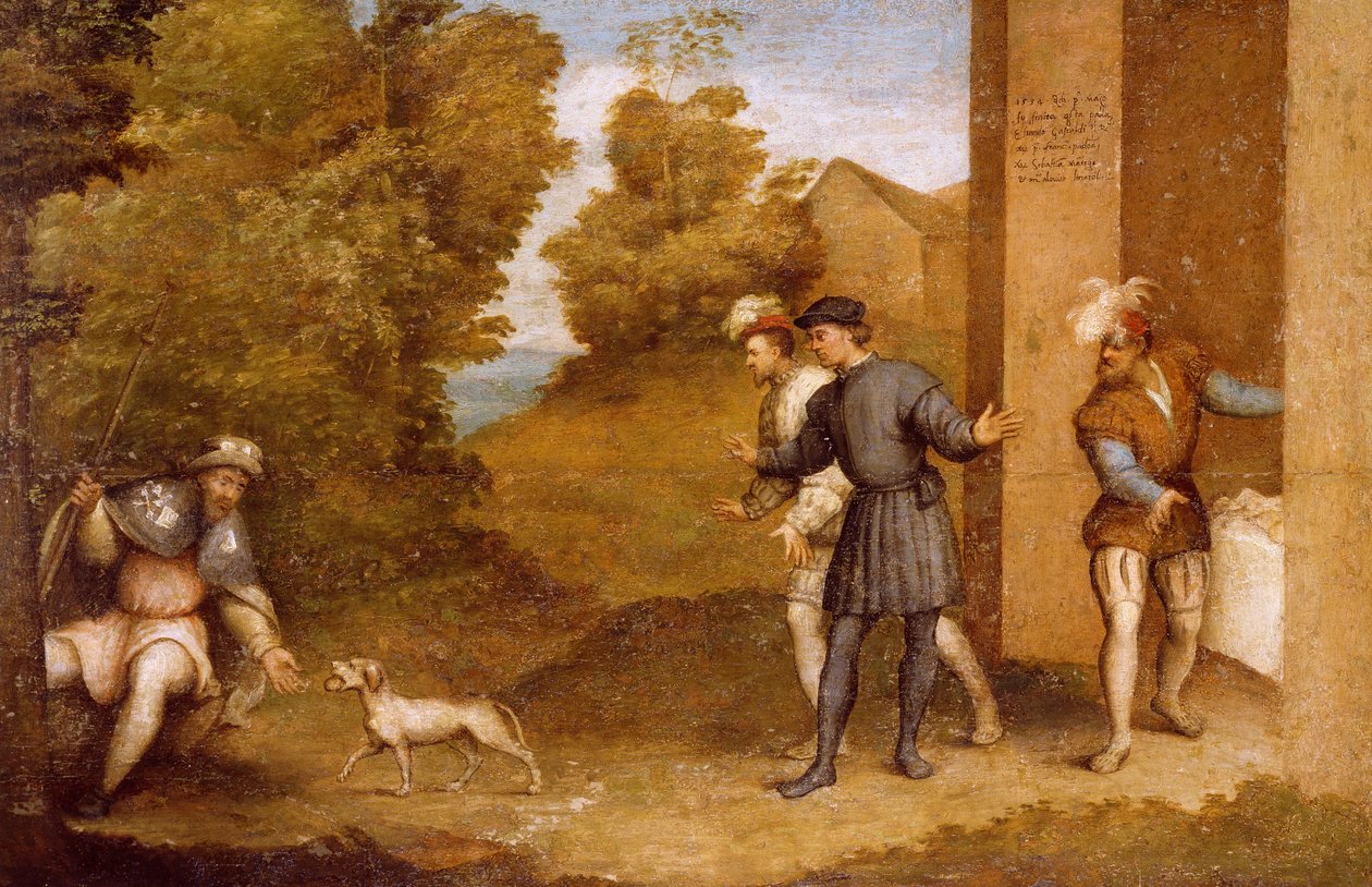 Kutyától táplált Szent Rókus, Szent Gotthárd Oltári rekesz alkotó: Giovanni Antonio Pordenone