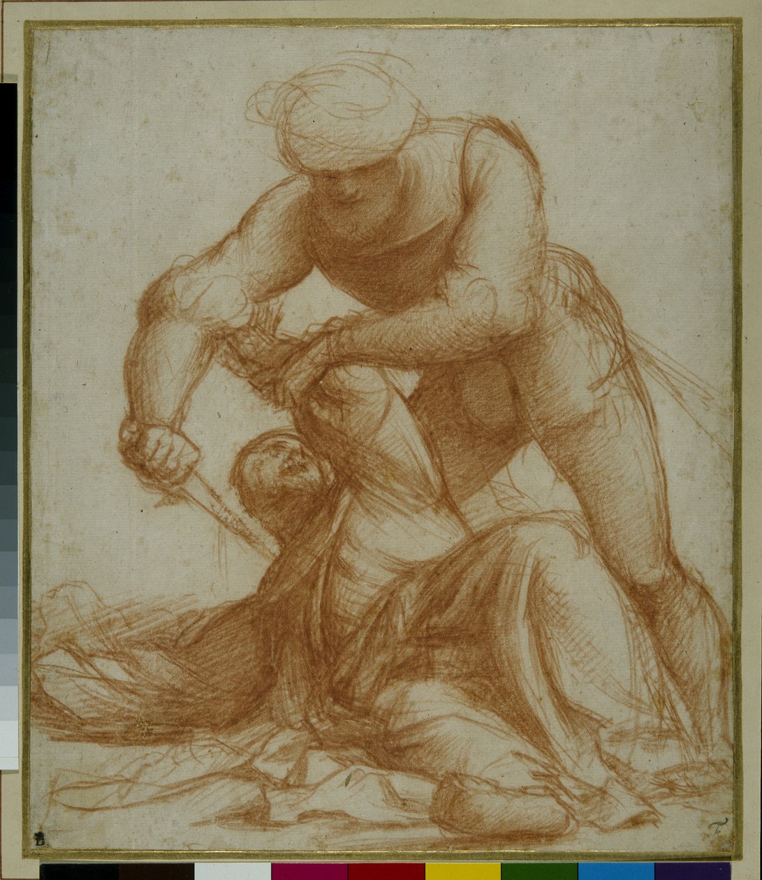 Tanulmány Szent Péter vértanúságáról alkotó: Giovanni Antonio Pordenone