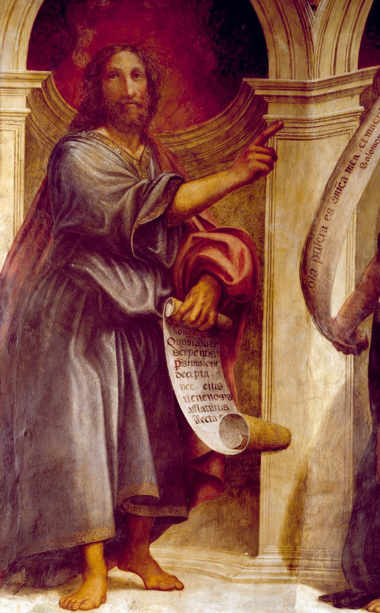 Ézsaiás próféta, részlet a Szent Anna-kápolnából, az Annunciáció-templom, Cortemaggiore, Itália alkotó: Giovanni Antonio Pordenone