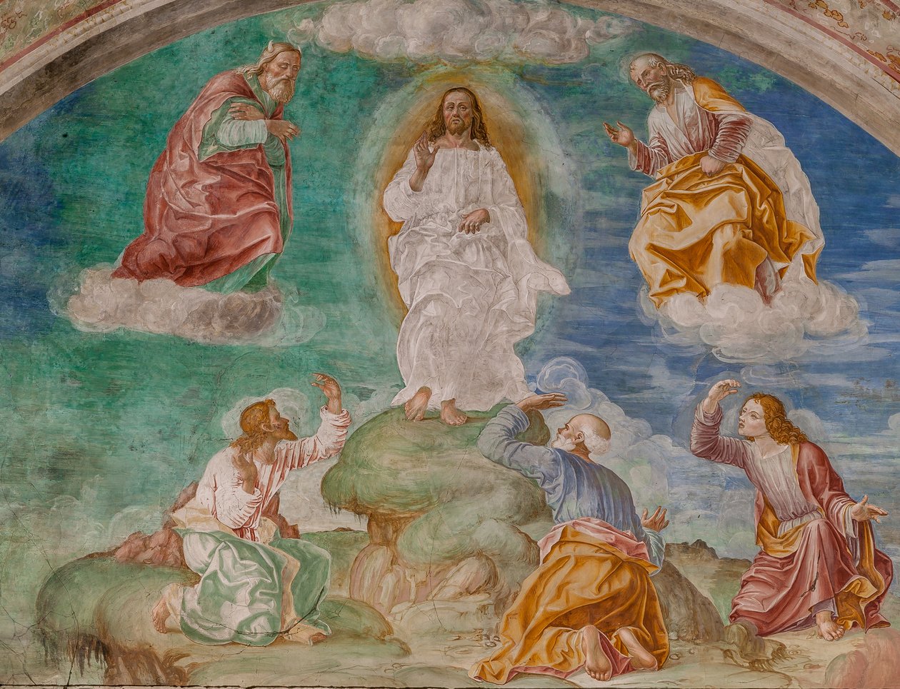 Krisztus színeváltozása, 1529 körül (freskó) alkotó: Giovanni Antonio Pordenone