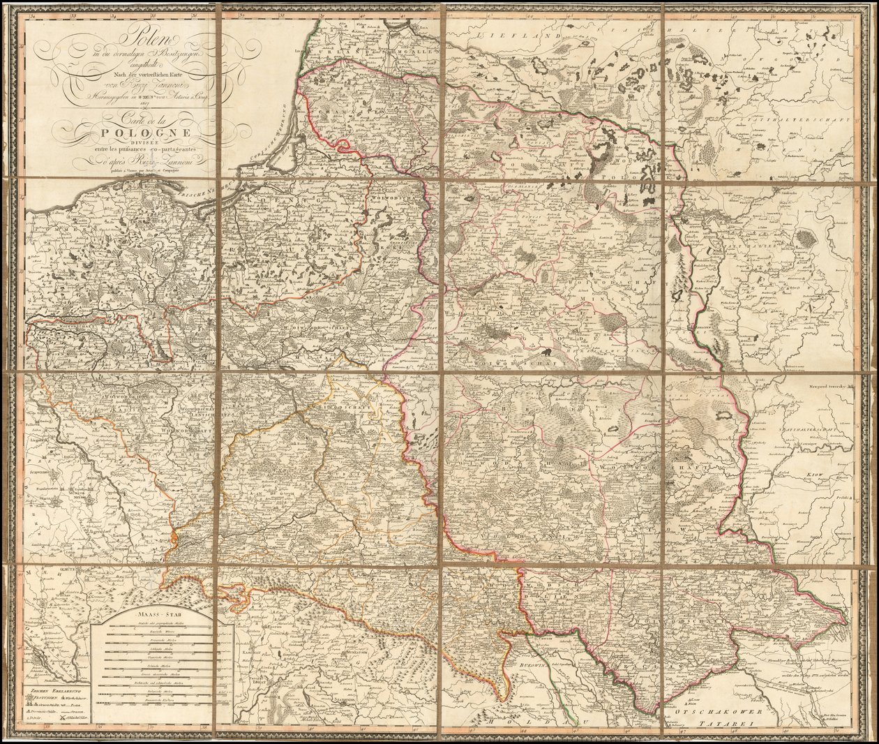1807 Lengyelország térképe alkotó: Giovanni Antonio Rizzi Zannoni
