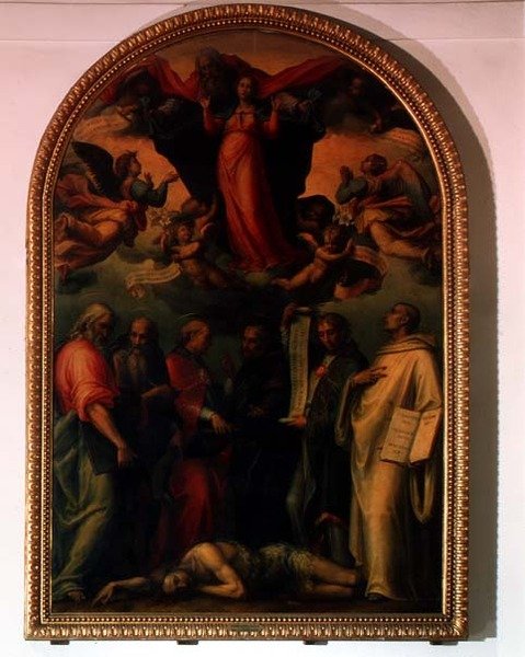 Az egyházdoktorainak vitája a szeplőtelen fogantatásról alkotó: Giovanni Antonio Sogliani