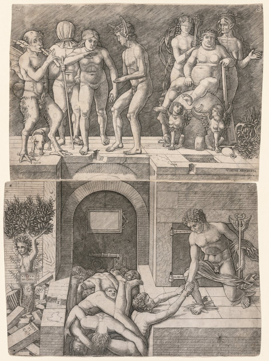 A tudatlan emberiség bukásának allegóriája alkotó: Giovanni Antonio da Brescia