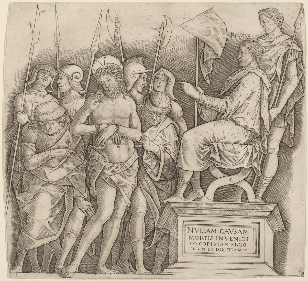 Krisztus Pilátus előtt alkotó: Giovanni Antonio da Brescia