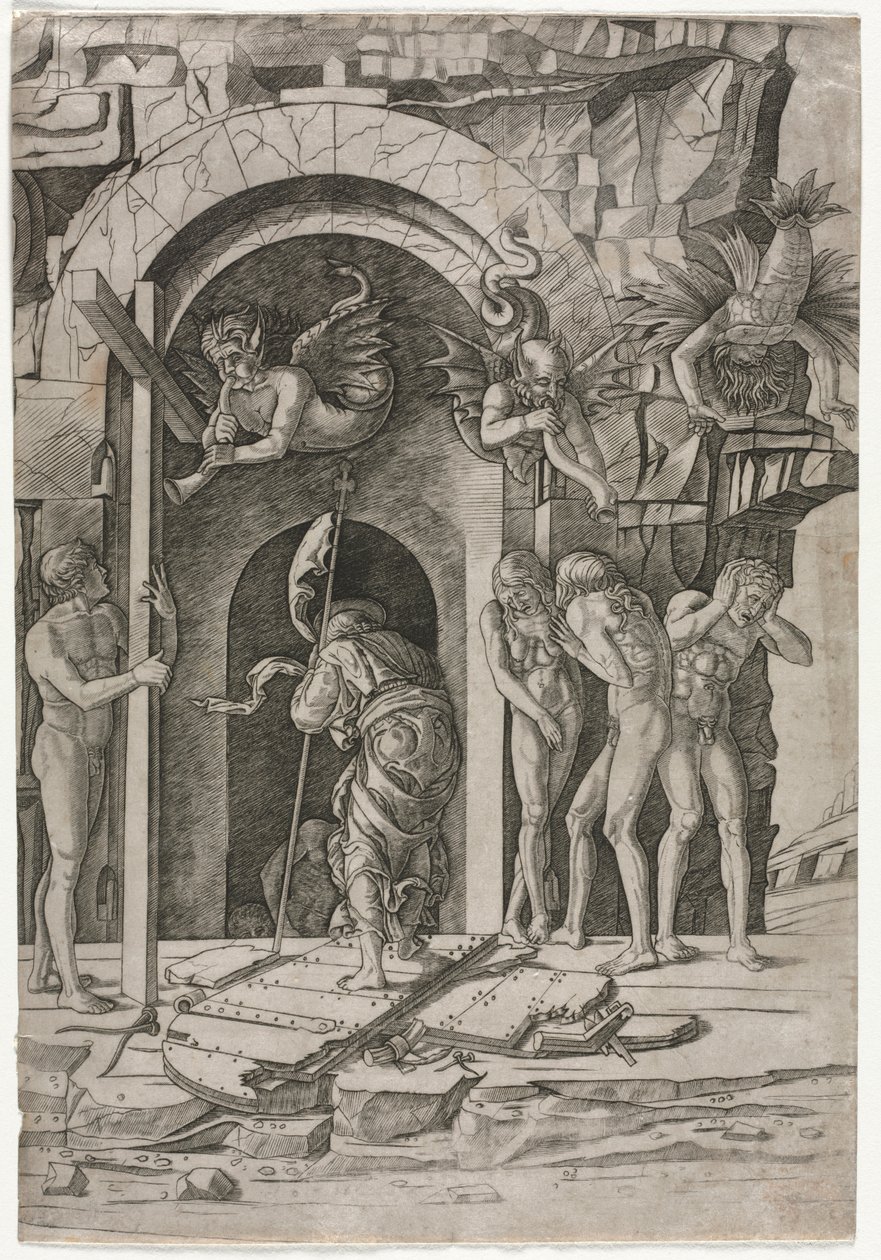 Leszállás Limbóba, kb. 1490-1500. alkotó: Giovanni Antonio da Brescia