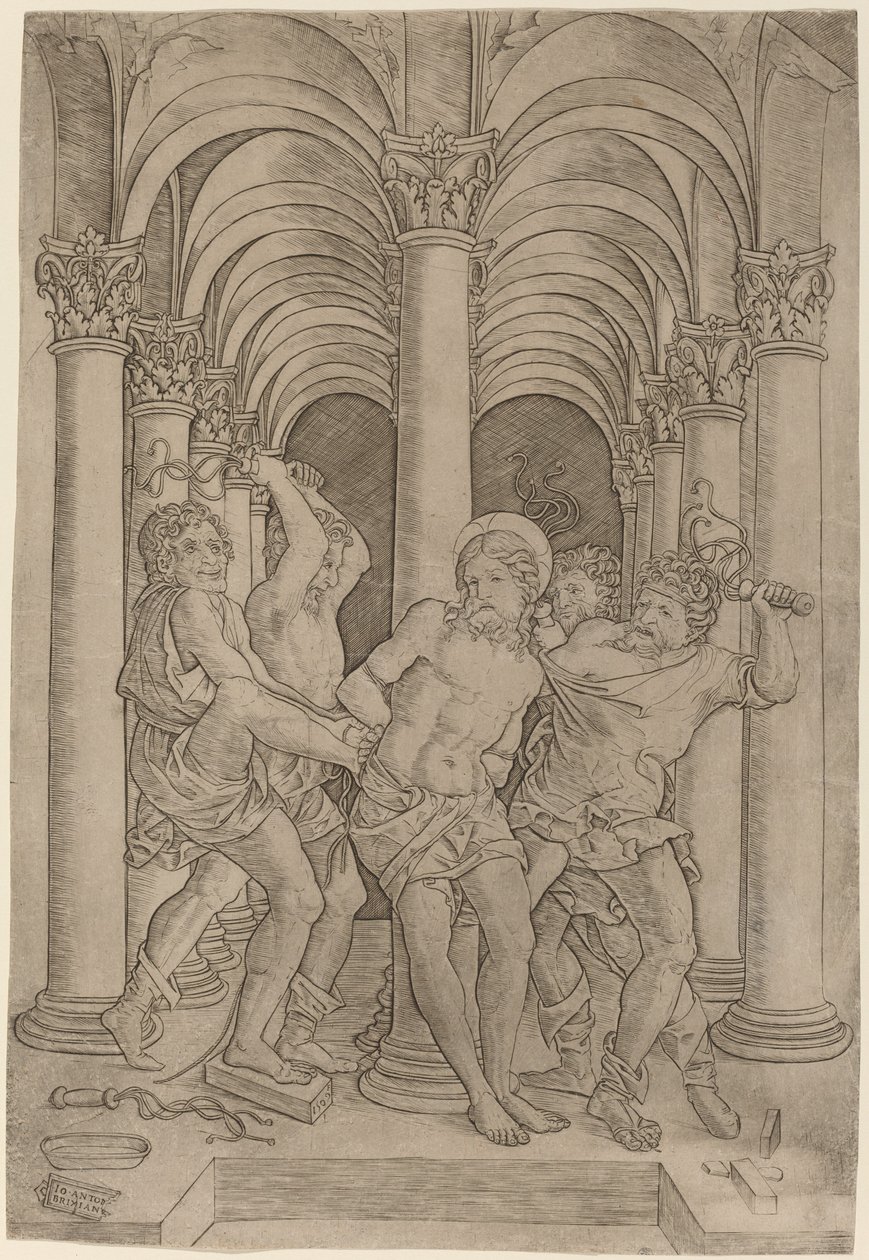 Korbácsolás alkotó: Giovanni Antonio da Brescia