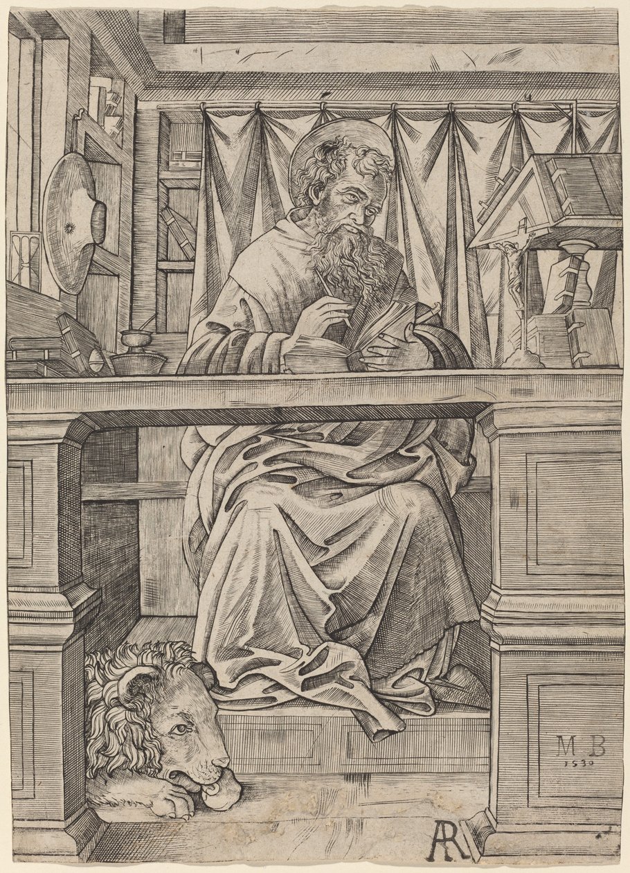 Szent Jeromos tanulmányában alkotó: Giovanni Antonio da Brescia