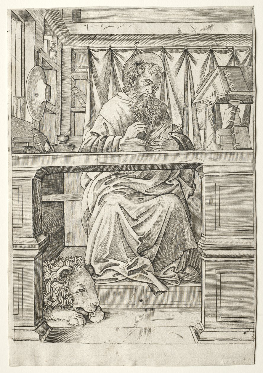 Szent Jeromos tanulmányában alkotó: Giovanni Antonio da Brescia
