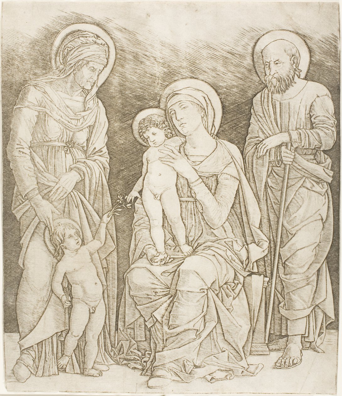 A Szent Család a Kis Szent Jánossal alkotó: Giovanni Antonio da Brescia