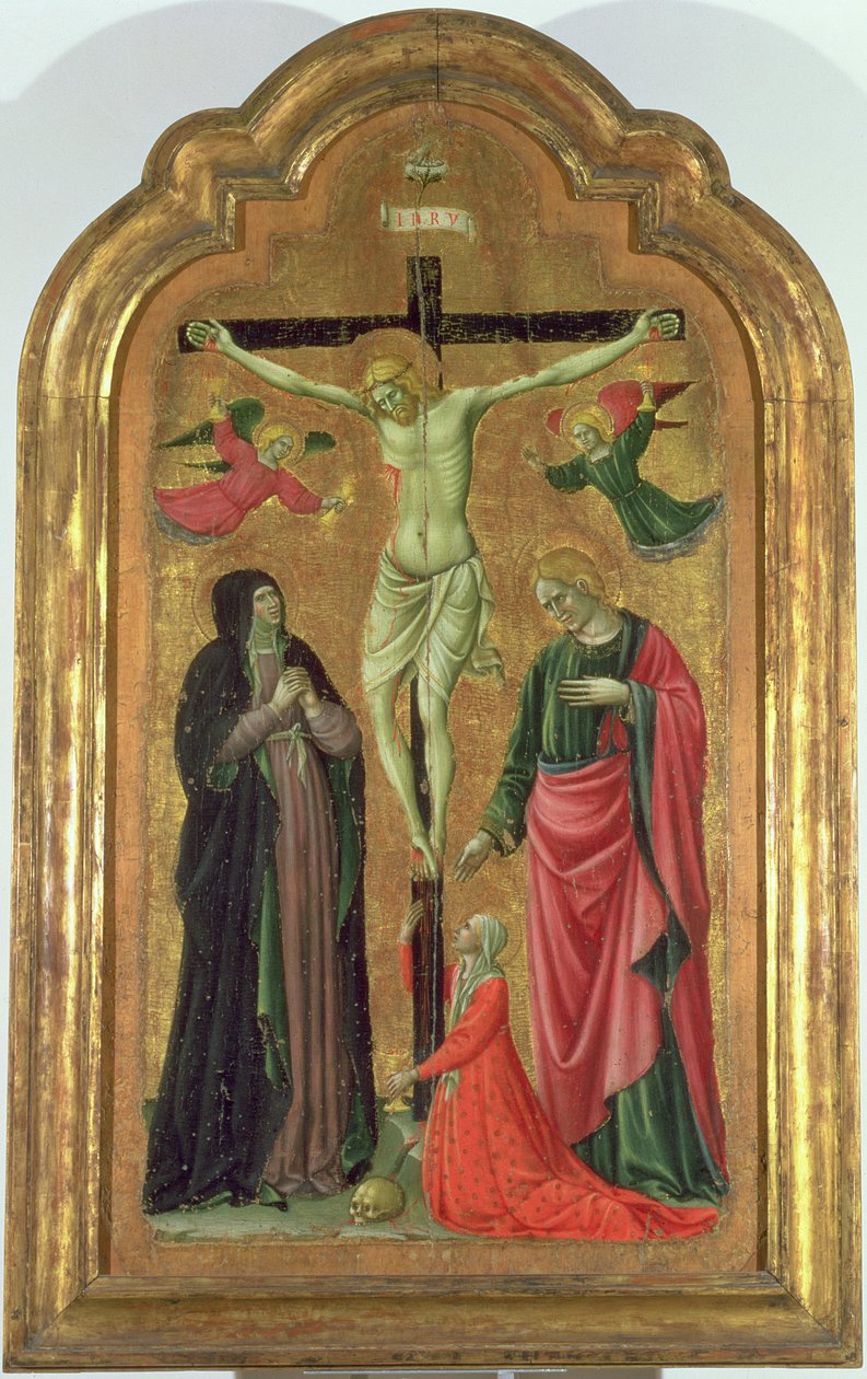 Keresztre feszítés (tempera a panelen) alkotó: Giovanni Venanzi di Pesaro