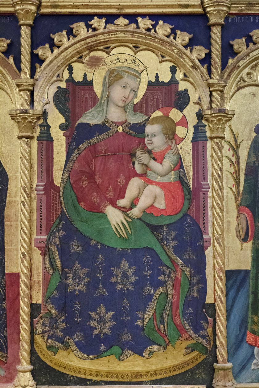 Madonna a gyermekkel a szentek között Jeromos, Benedek alkotó: Giovanni Antonio da Pesaro