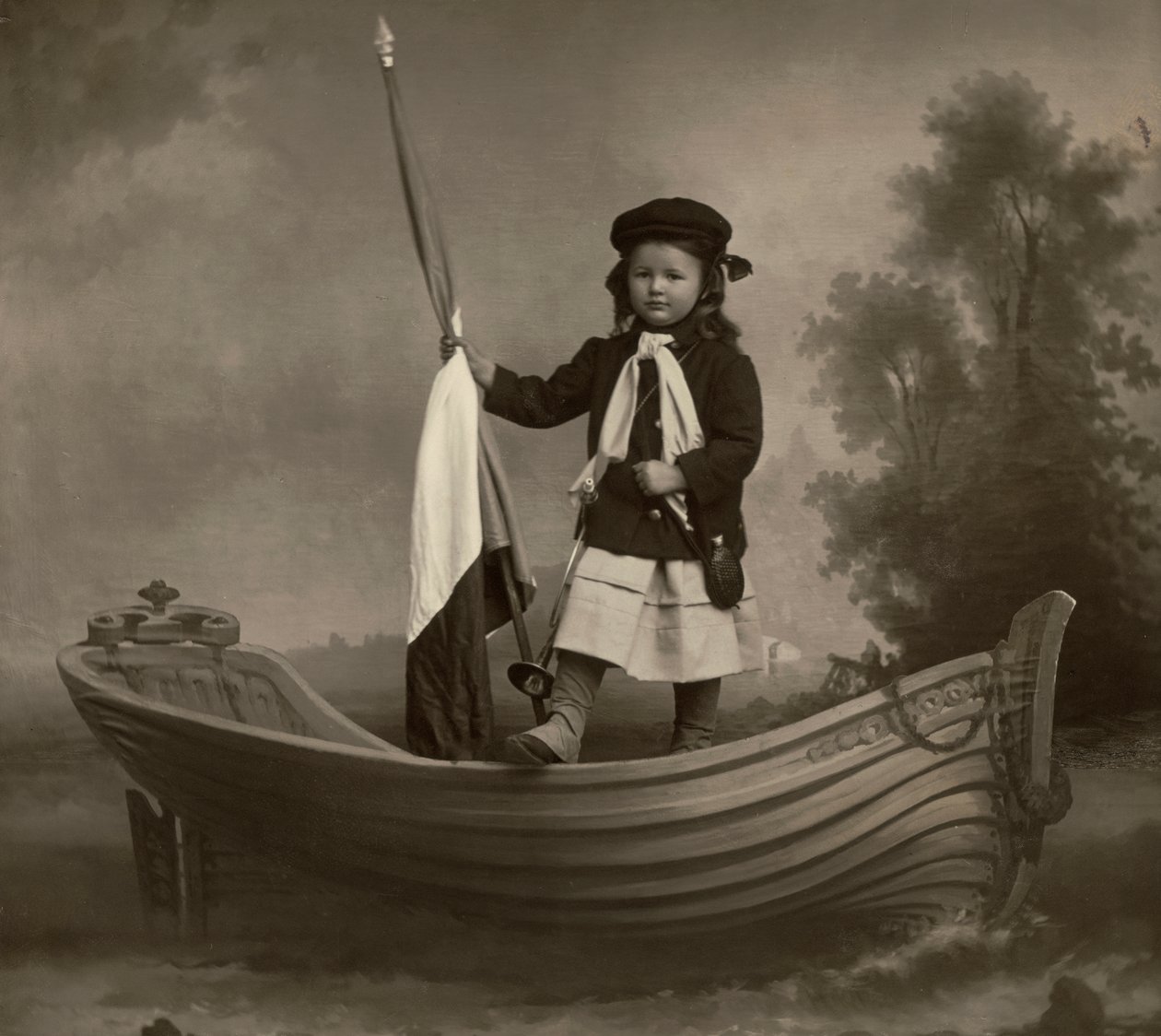 Lidia Mastracchio portréja zászlóval alkotó: Phillipe de Marlier