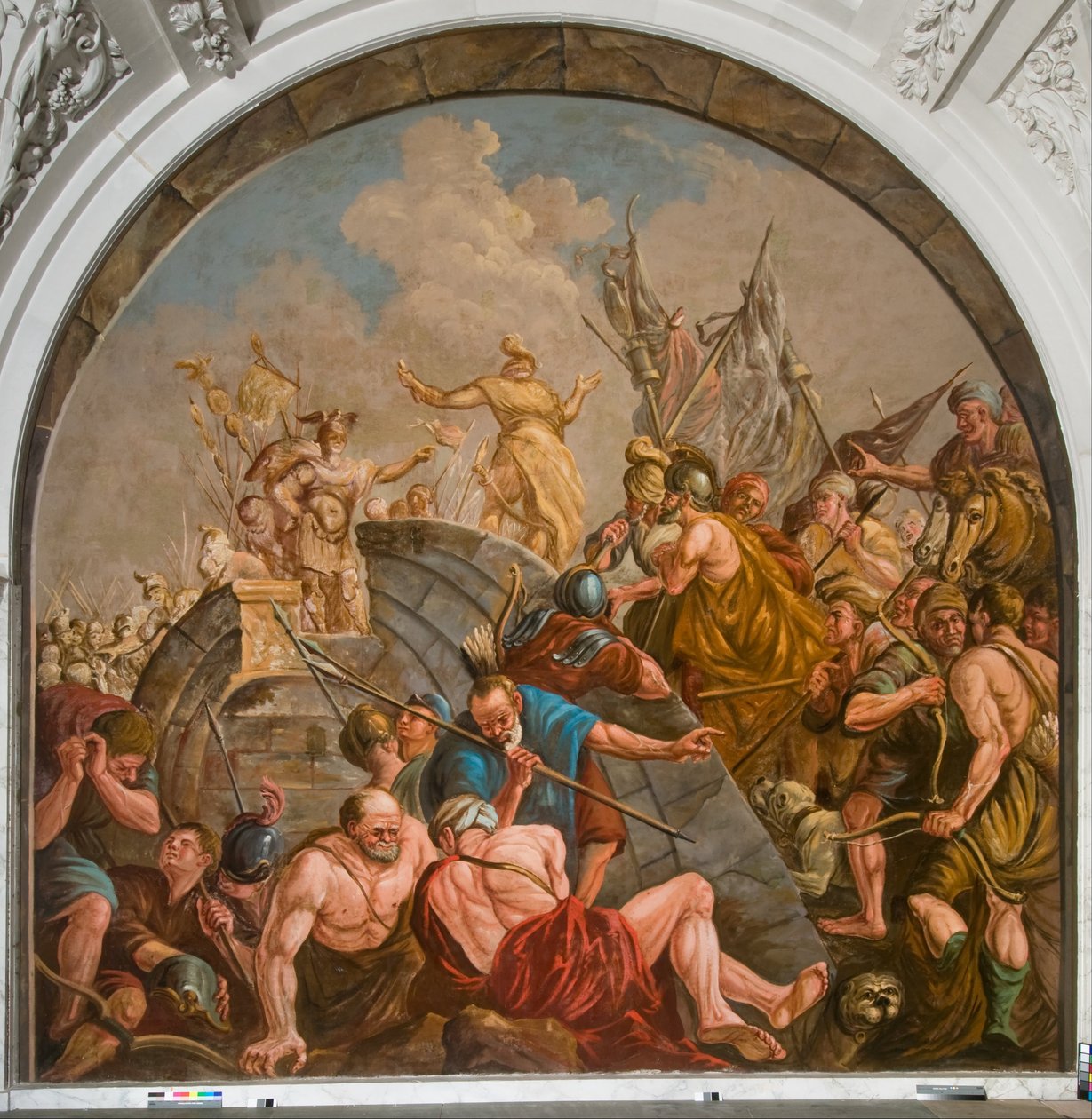 A béketárgyalások Claudius Civilis és Quintus Petillis Cerialis között alkotó: Giovanni Antonio de Groot