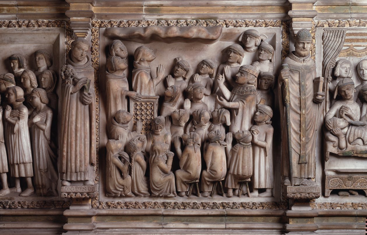 A felhő csodája Giovanni di Balduccio fehér márványszobra, 1336-1339 alkotó: Giovanni Balduccio