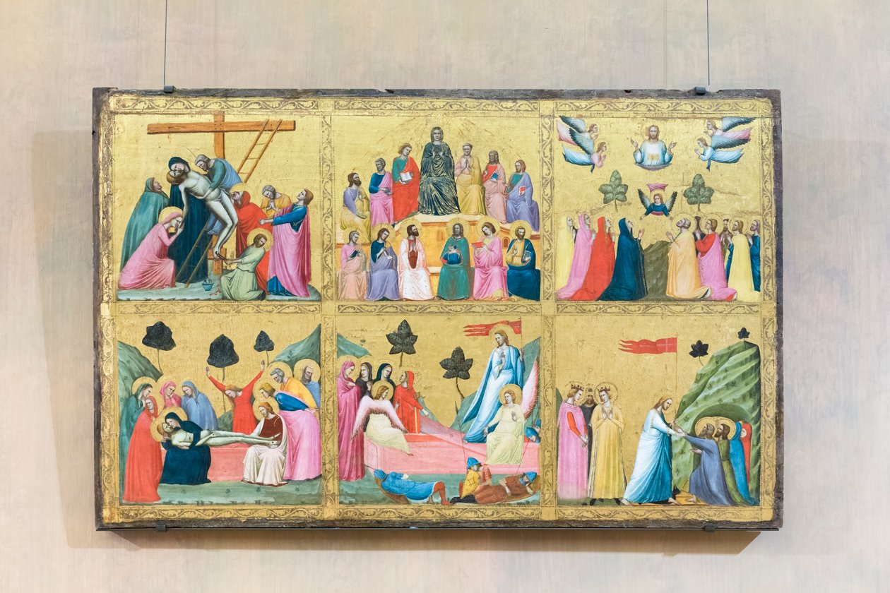 Epizódok Krisztus szenvedéséből , Giovanni Baronzio, Rimini, aktív 1343-1345, Nemzeti ókori művészeti galéria, Róma, Olaszország alkotó: Giovanni Baronzio da Rimini