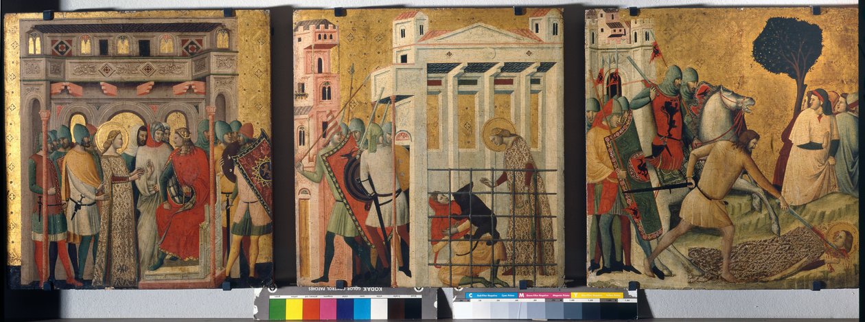 Szent Kolumba történetei, 1345-50 alkotó: Giovanni Baronzio da Rimini