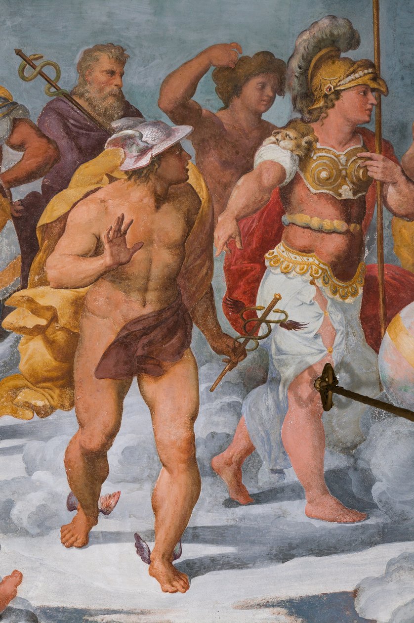 Istenek Gyülekezete, 3606292 részlet, 1560 körül (freskó) alkotó: Giovanni Battista Castello