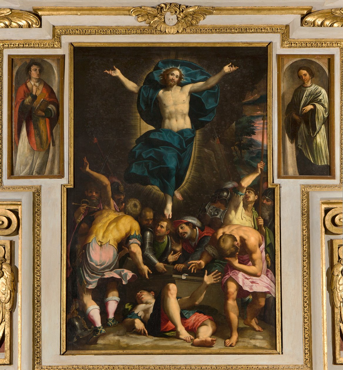 Népünk Boldogasszonya kápolna, második nyílás déli oldal, Giovan Battista Trotti, Malosso néven, 1594-es feltámadás alkotó: Giovanni Battista Trotti