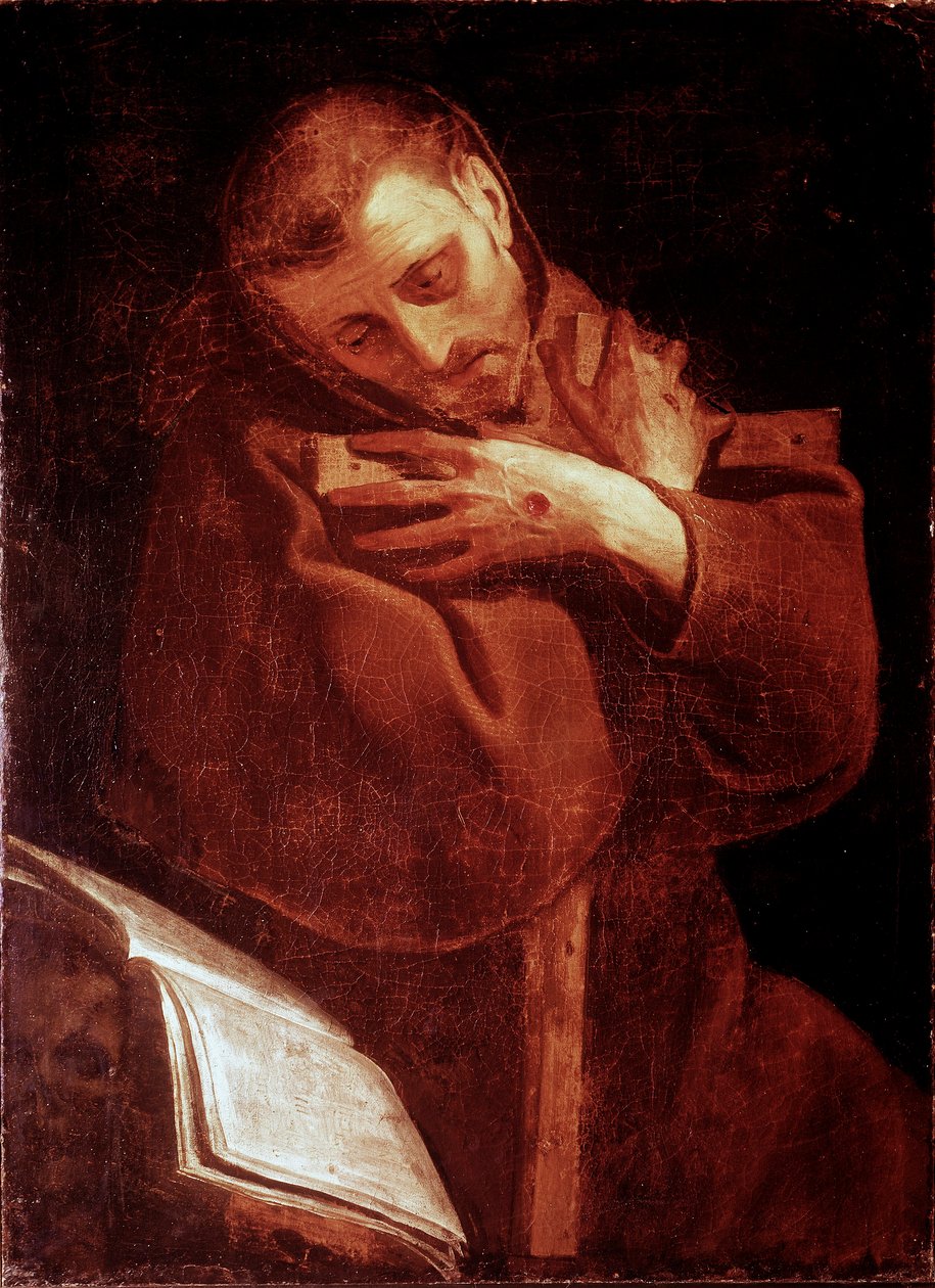 Assisi Szent Ferenc Giovan (Giovanni) imafestményében Battista Crespi dit Il Cerano (kb. 1575-1632) Nápoly, Pio Monte della Misericordia alkotó: Giovanni Battista  Crespi