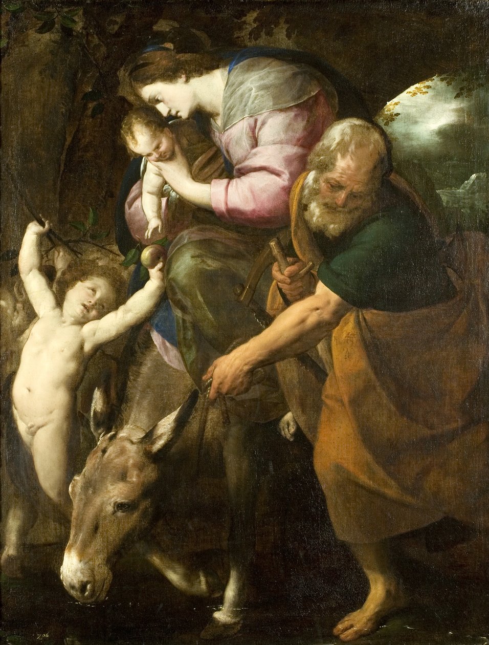 Repülés Egyiptomba, 1600-1610 körül (olaj, vászon) alkotó: Giovanni Battista  Crespi