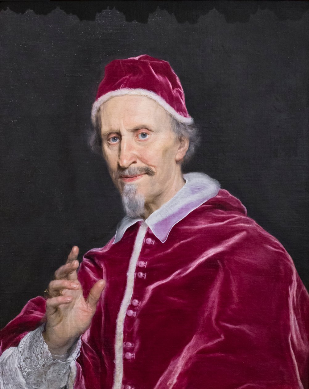IX. Rospigliosi Kelemen portréja áldásban alkotó: Giovanni Battista (1639 1709) Gaulli