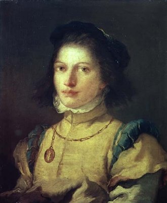 Egy lány 16. századi lap jelmezében alkotó: Giovanni Battista Tiepolo