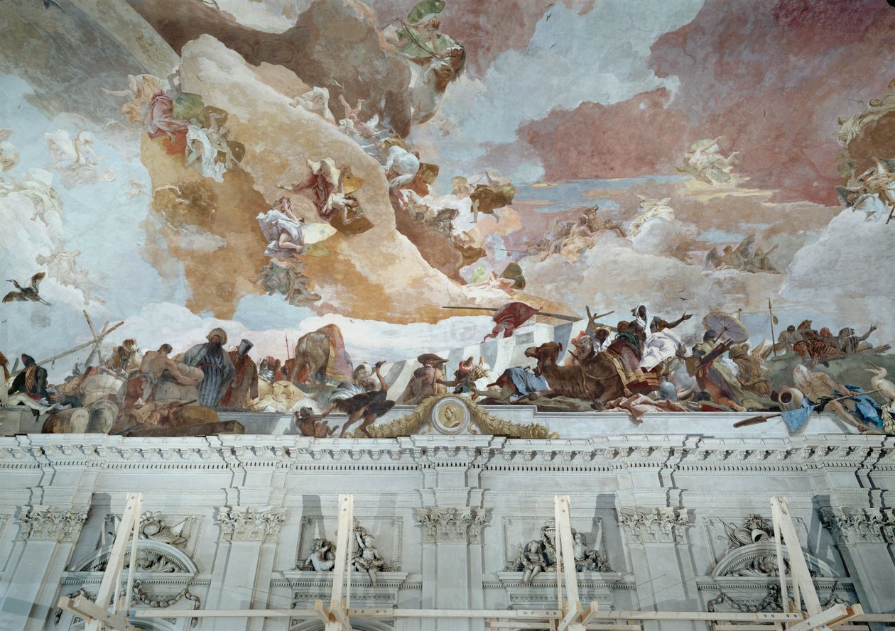Afrika, részlet a mennyezeti freskóból ... (freskó) alkotó: Giovanni Battista (1696 1770) Tiepolo