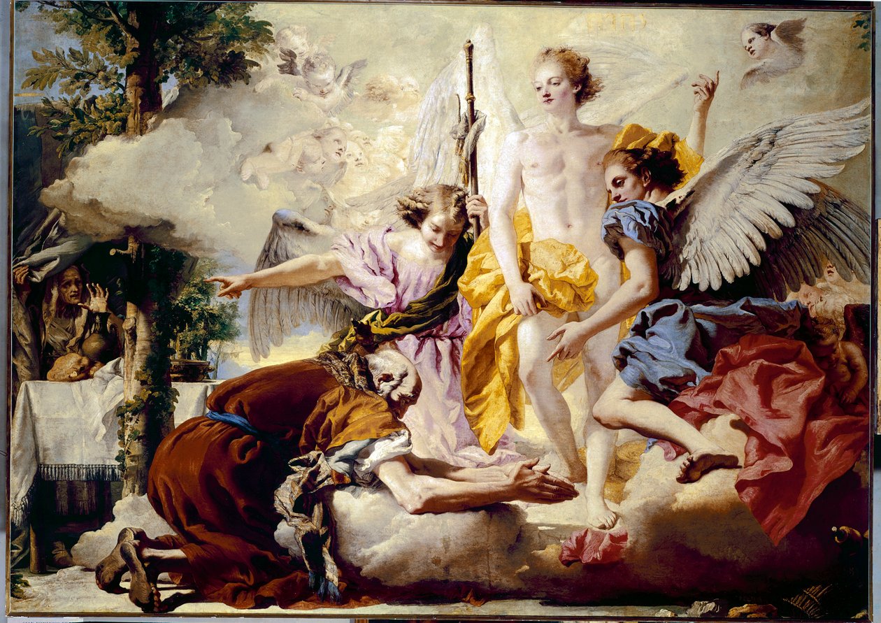 A három angyal megjelenése Ábrahámnak alkotó: Giovanni Battista Tiepolo